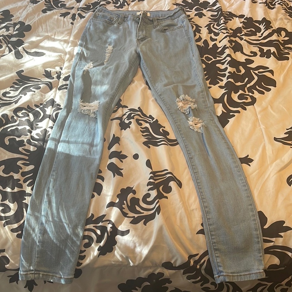 Light wash jeans
